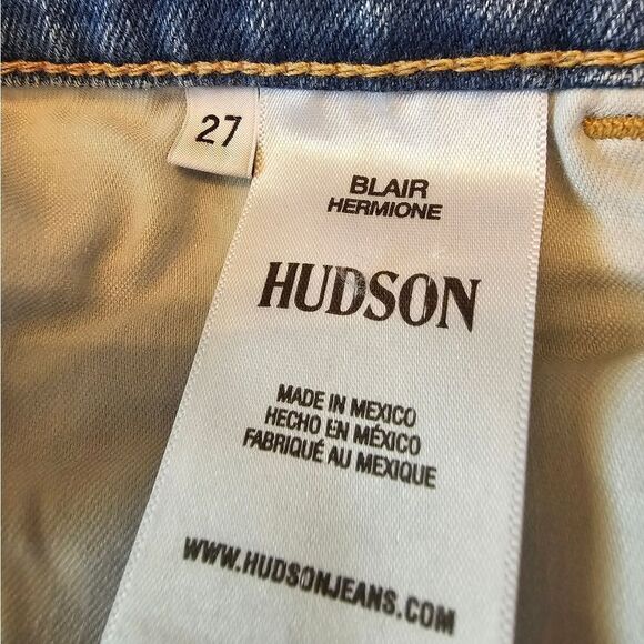 Hudson Blair Hermione jeans with raw hem,  sz 27 with 28" inseam, excellent cond - Picture 5 of 6